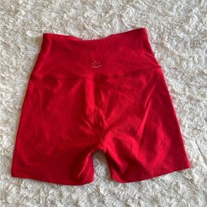Beyond Yoga Red Biker Shorts